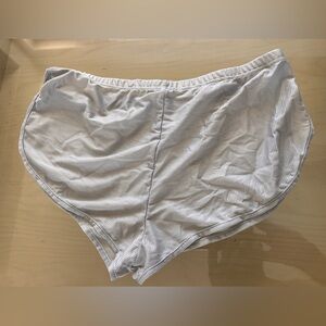 Light blue mesh running shorts
